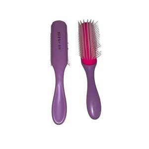 Denman D3 Original Curl Definer Styler Hairbrush Violet Plastic 7-Row UK NEW